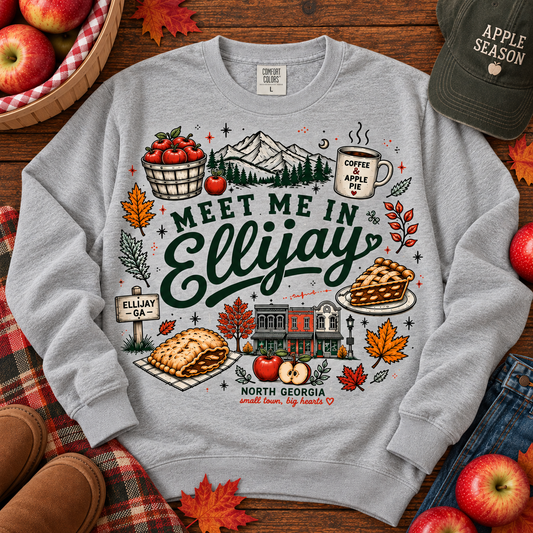Meet Me in Ellijay Graphic Sweatshirt | North Georgia Fall Crewneck